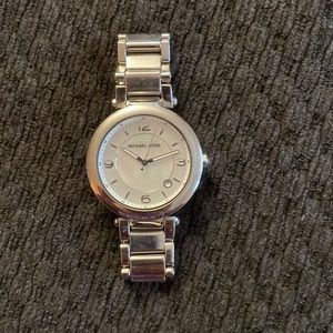 Michael Kors stainless steel watch with opal center